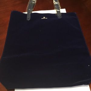 Swarovski velvet navy tote